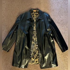 Men’s leather trench coat size L